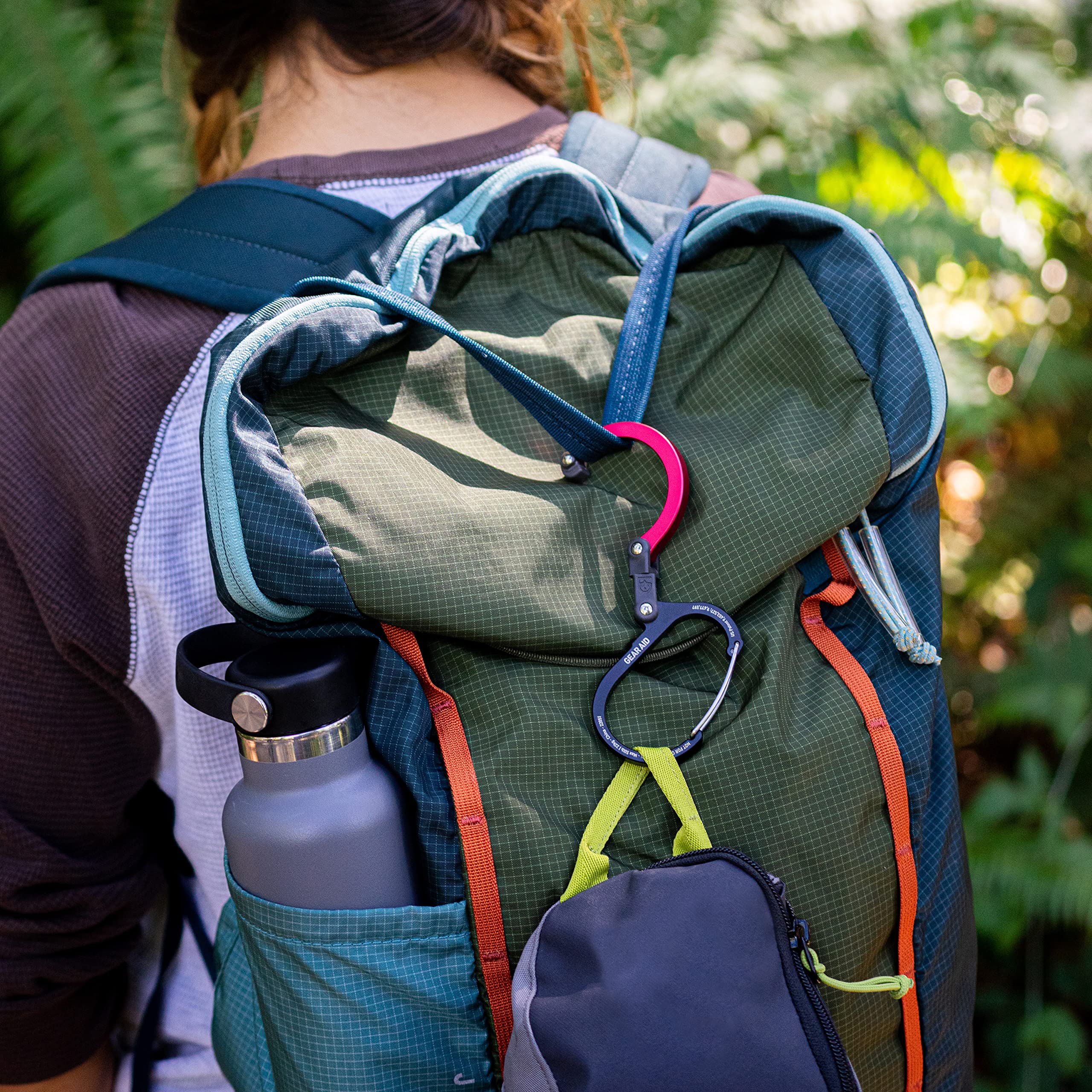 GEAR AID HEROCLIP (Small) - Heavy Duty Carabiner Clip & Multi-Purpose Hook for Bags, Purses, Camping Gear, Tools & Outdoor Accessories - Perfect for Hiking, Travel, Home & Office Organization