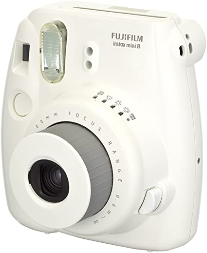 Fujifilm Instax Mini 8 Instant Camera - White | Portable Polaroid Camera for Travel, Parties & DIY Photo Albums | Perfect for Gifts, Selfies & Memory Keeping