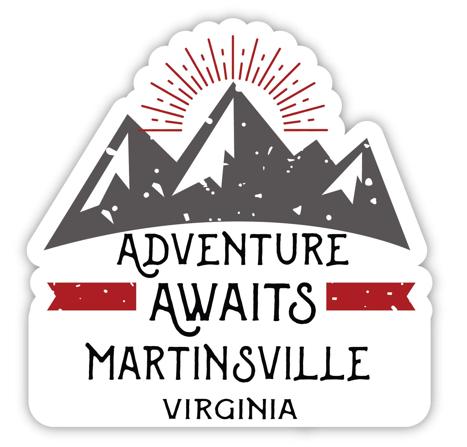 Martinsville Virginia Souvenir Fridge Magnet - 4 Inch Collectible Travel Memento with 'Adventure Awaits' Design - Perfect for Refrigerators, Lockers & Travel Scrapbooks