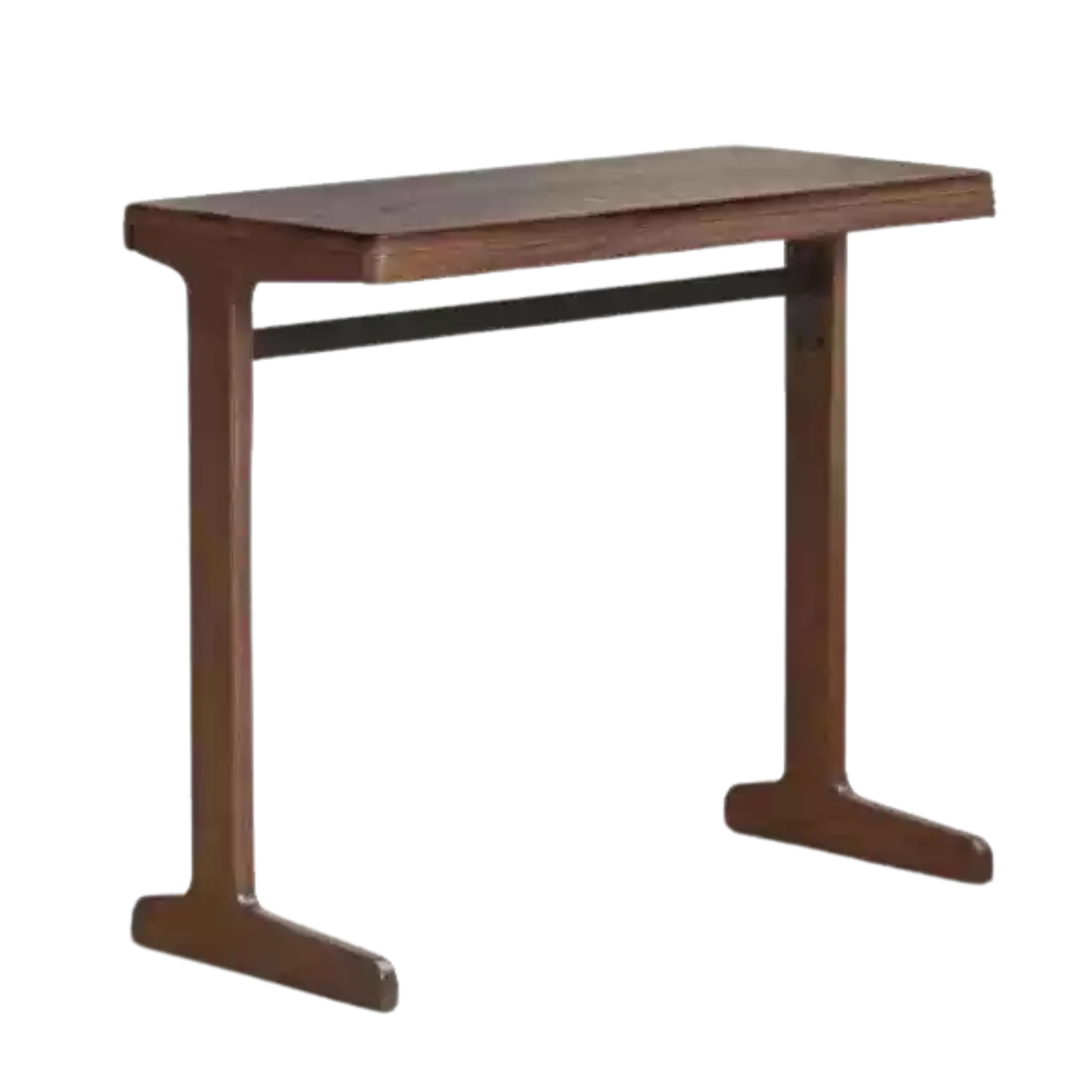 Solid Oak & Black Walnut Wood Computer Desk - Study Table with Bookshelf for Home Office, Gaming & Workspace Organization