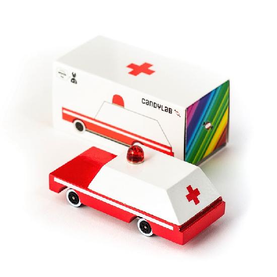 Candycar Ambulance Toy - Electric Ride-On Vehicle for Kids with Lights & Sounds - Perfect for Outdoor Play, Birthday Gifts & Pretend Play
