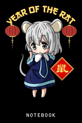 Year of The Rat Chinese Zodiac Anime Girl Notebook - 6x9 Inches, 120 Pages, College Ruled, Cute Diary & Journal for Anime Lovers | Perfect Gift for Lunar New Year, School, Work & Creative Writing