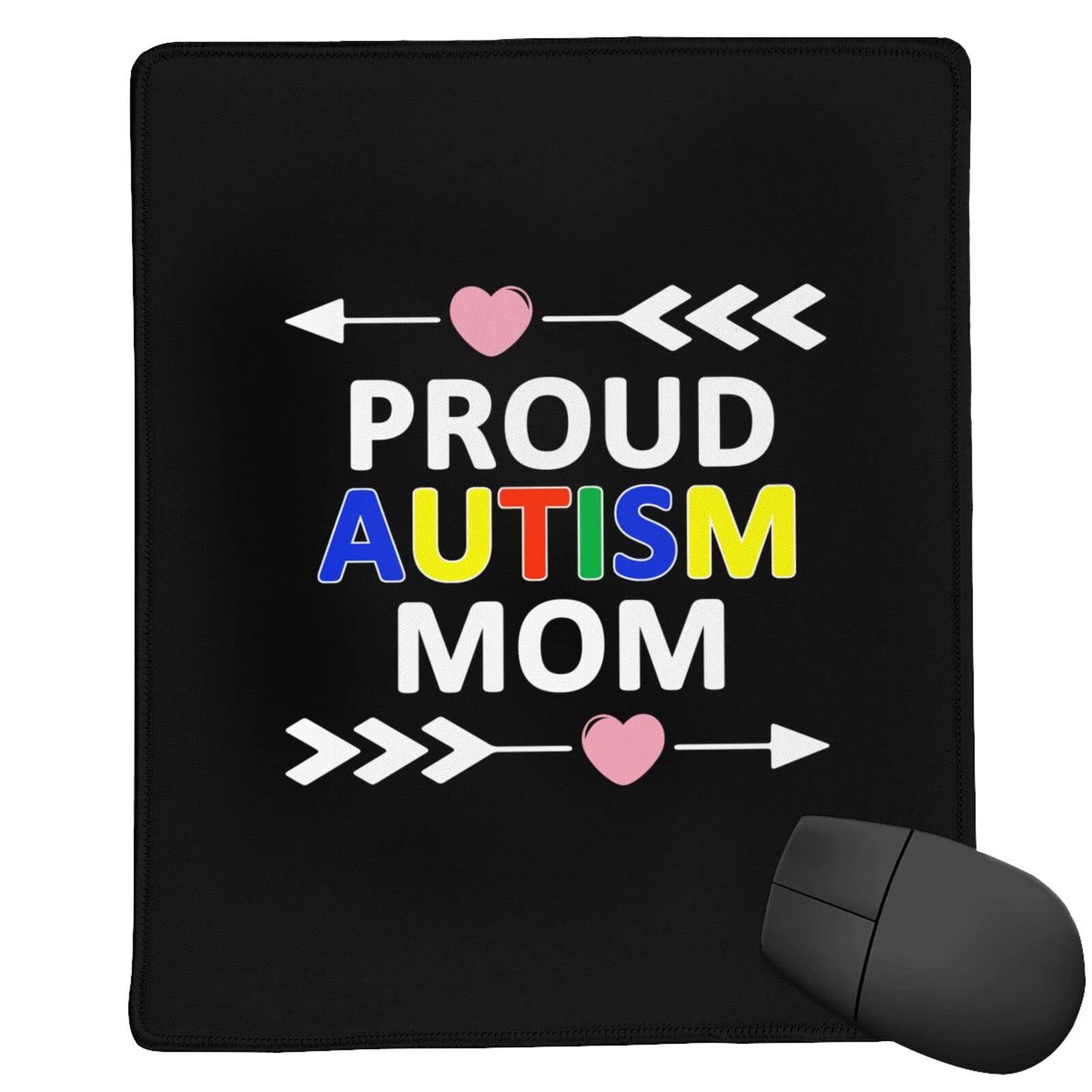 Proud Autism Mom Mouse Pad - 25x30cm Non-Slip Desk Pad with Thickened Design for Office & Home Use | Durable Writing Surface That Won't Deform | Perfect Gift for Special Needs Parents & Autism Awareness