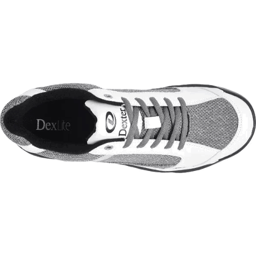 Dexter Men's Wyoming Light Grey & White Knit Bowling Shoes - Comfortable & Durable for League Play & Casual Bowling