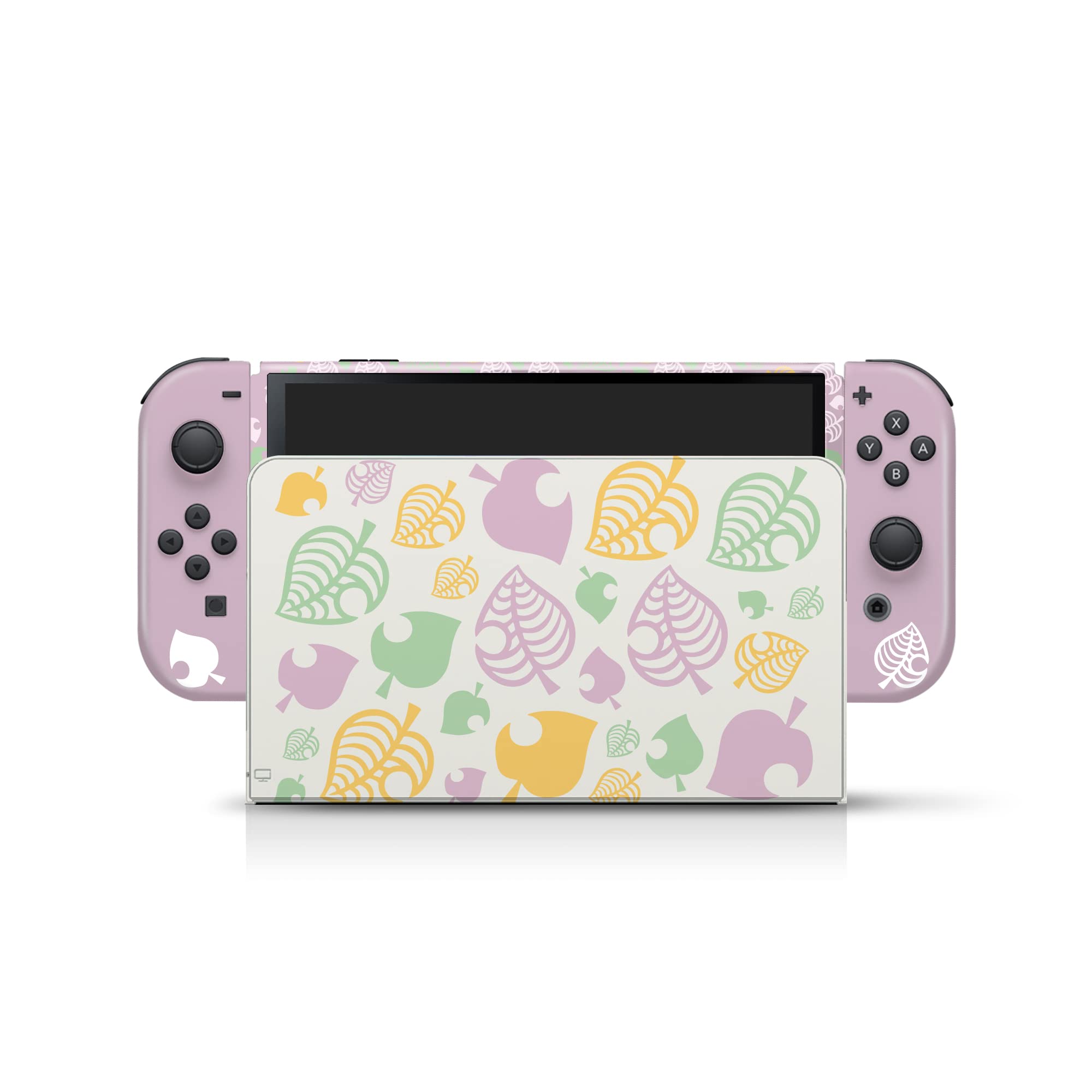 Premium 3M Vinyl Full Wrap Decal Skin for Nintendo Switch OLED - Cute Pastel Design, Non-Slip Grip & Scratch Protection | Perfect for Gaming, Travel & Customizing Your Console