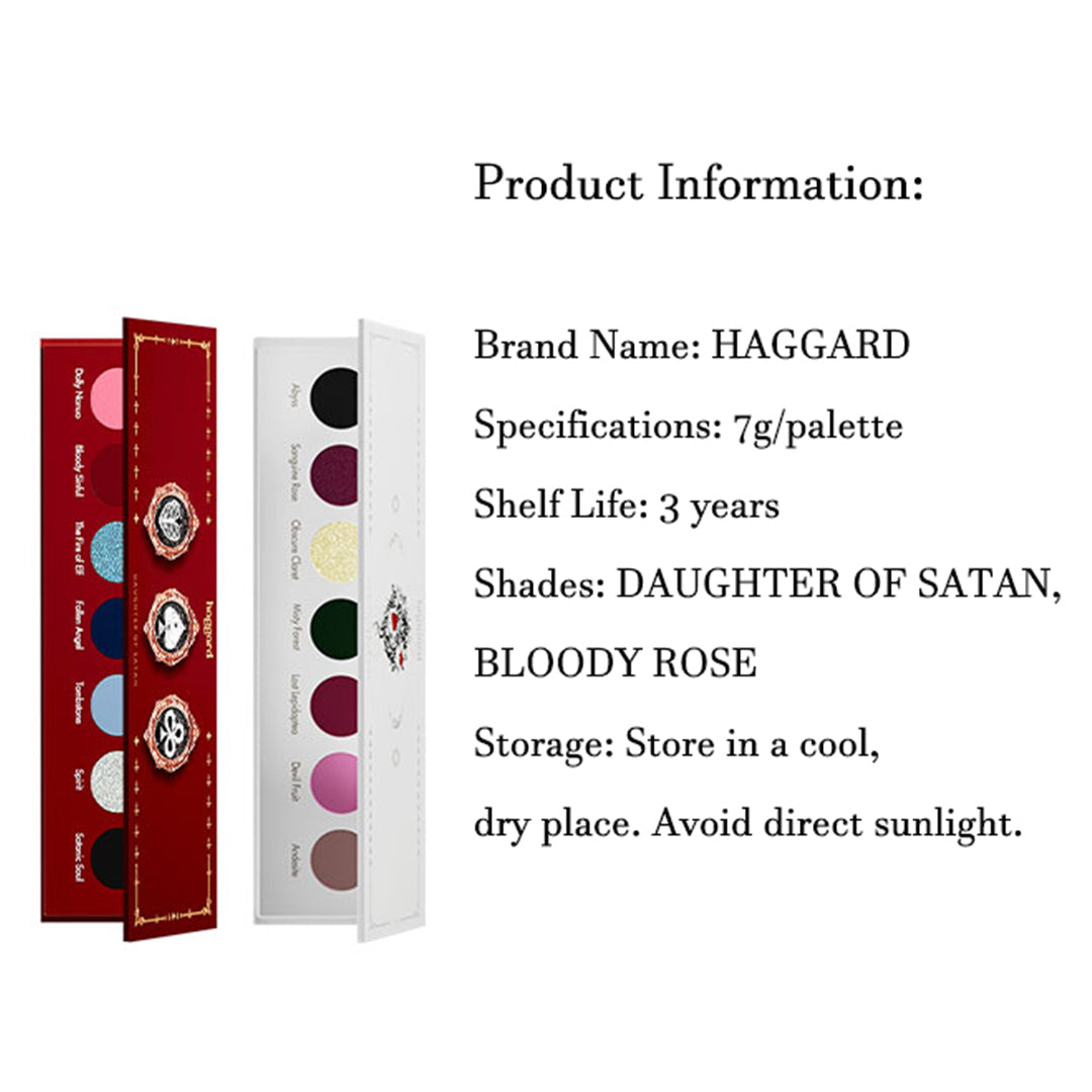 HAGGARD Luxury Eyeshadow Palette - 12 Highly Pigmented Matte & Shimmer Shades for Professional Makeup | Perfect for Day & Night Looks, Bridal & Party Makeup