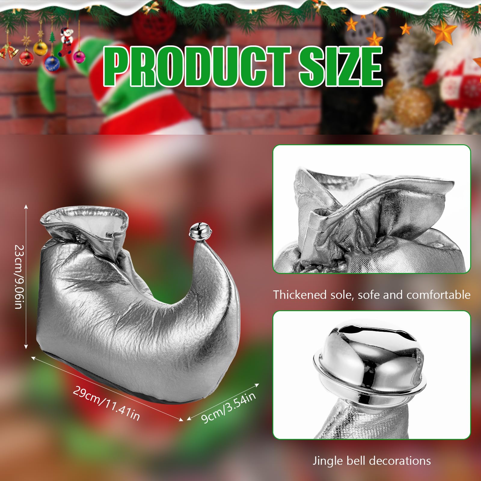 Elf Shoes for Adults - Jester Costume Shoes for Christmas & Cosplay - Novelty Deluxe Accessories for Holiday Parties & Themed Events