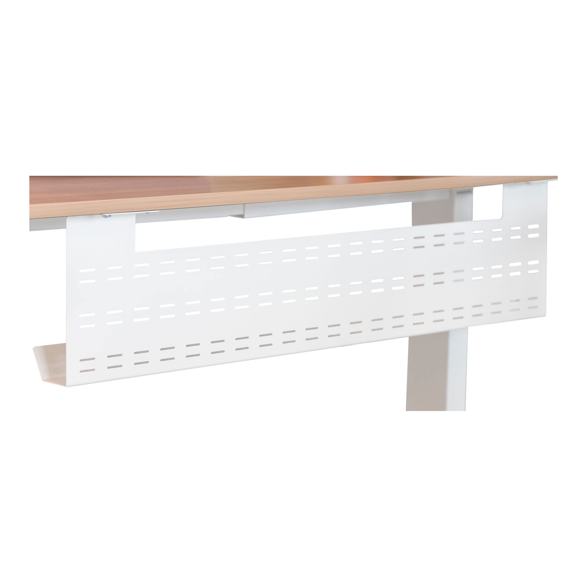 Under Desk Cable Management Tray - Horizontal Computer Cord Organizer & Modesty Panel (White, 39
