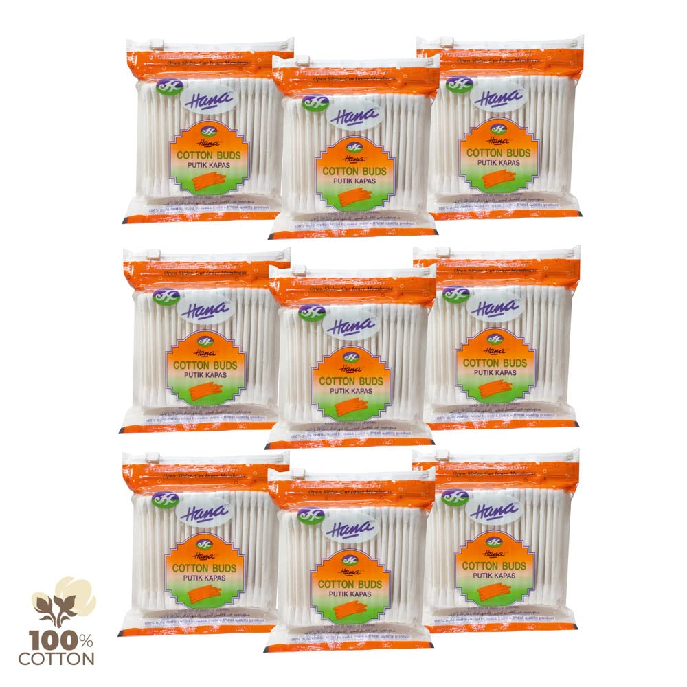 Eco-Friendly Cotton Swabs with Compostable Paper Sticks - 80 Count (Pack of 9) | 160 Tips for Gentle Ear Cleaning, Makeup Application & First Aid | Biodegradable & Sustainable Personal Care Essentials