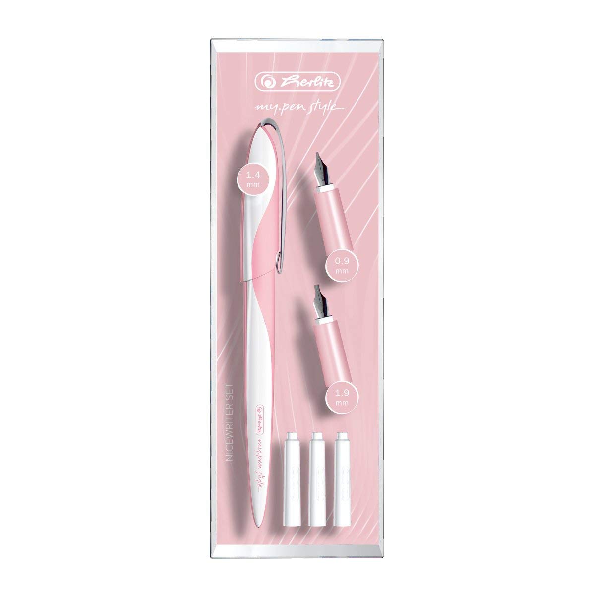 Premium My Pen Style Nicewriter Set - Glowing Red Ink Pens for Journaling, Note Taking & Gift Giving | Smooth Writing Ballpoint Pen Set with Elegant Design