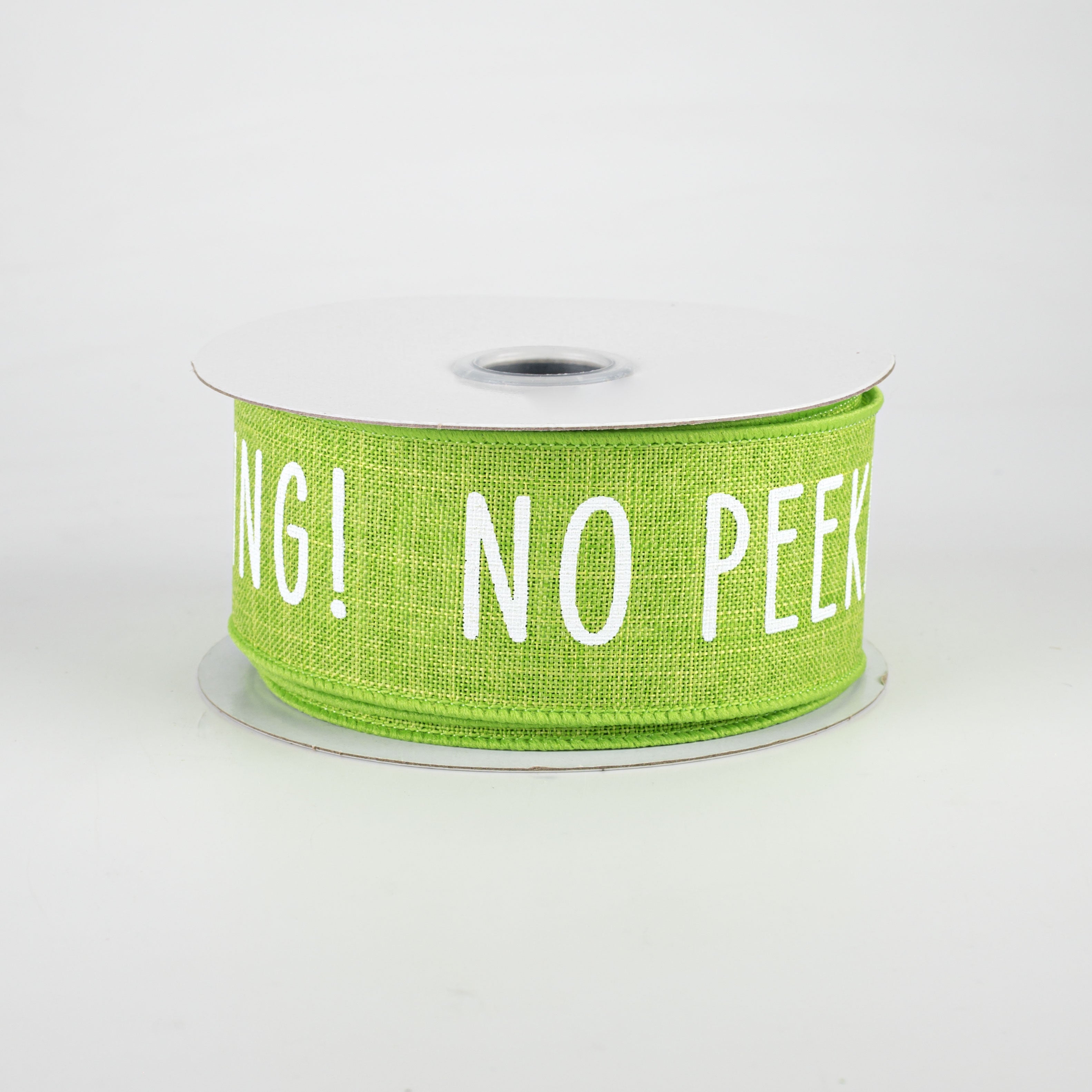 1.5 Inch No Peeking Ribbon - Lime Green Gift Wrapping Ribbon (10 Yards) for Birthday Presents, Christmas Decorations & Party Favors