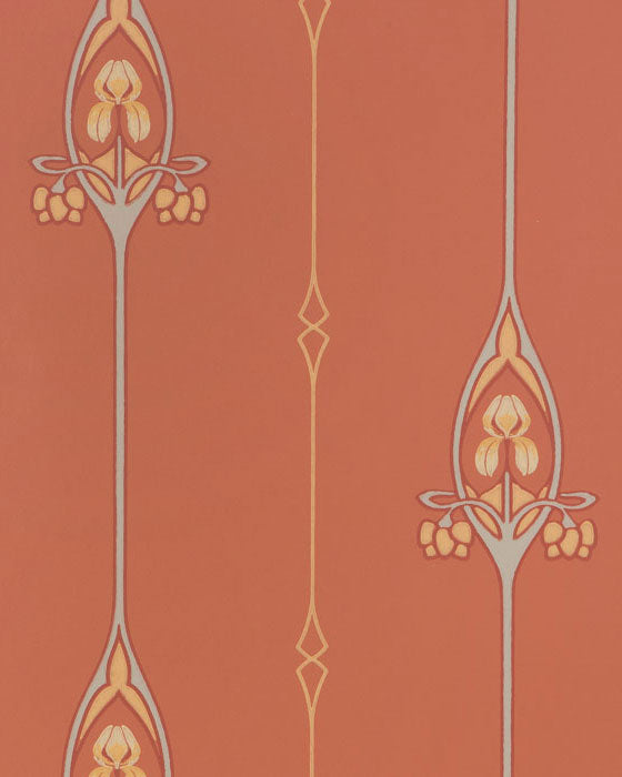 Vintage Duro Wallpaper - Old Grand Red Floral Pattern Peel and Stick Wallpaper for Living Room, Bedroom, Home Decor