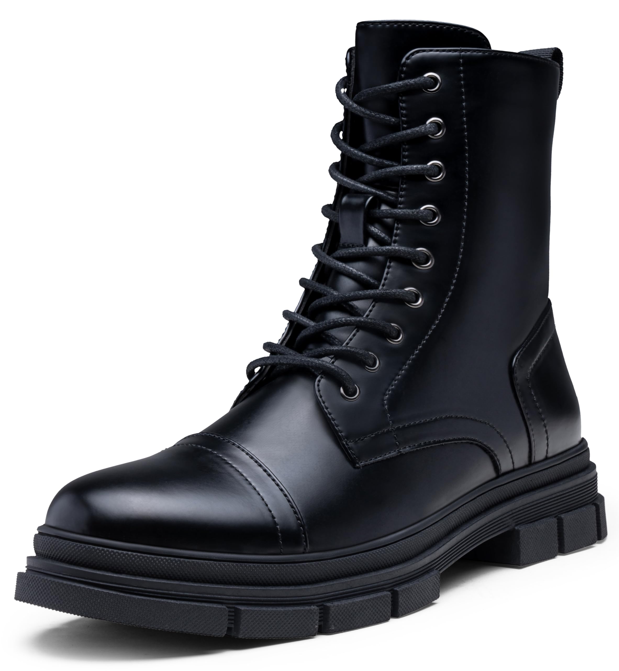 Jousen Men's High Top Motorcycle Boots - Waterproof Leather Riding Boots for Men - Perfect for Motorcycle Rides, Outdoor Adventures & Casual Wear