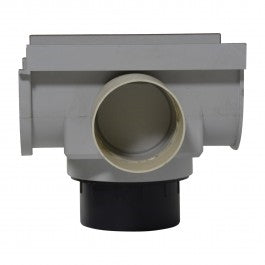 NDS 832 8-Inch Shallow Profile Side Outlet Drain - Ideal for Basements, Garages, and Outdoor Patios