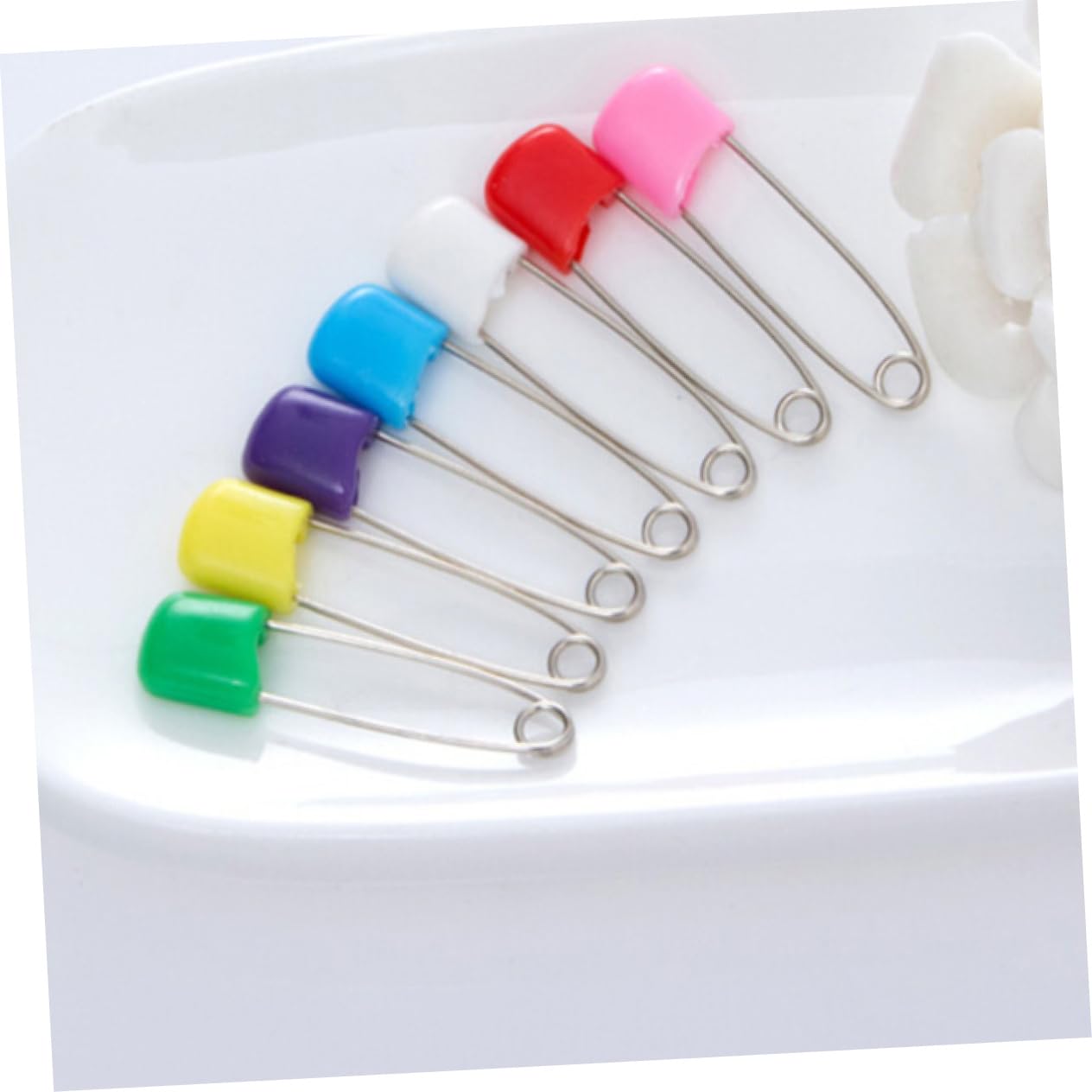 Operitacx 3 Sets Stainless Steel Baby Diaper Safety Pins - 24pcs x 3 Pack, Hard Plastic Cover for Newborns & Toddlers | Secure Diapers, Blankets & Baby Clothes