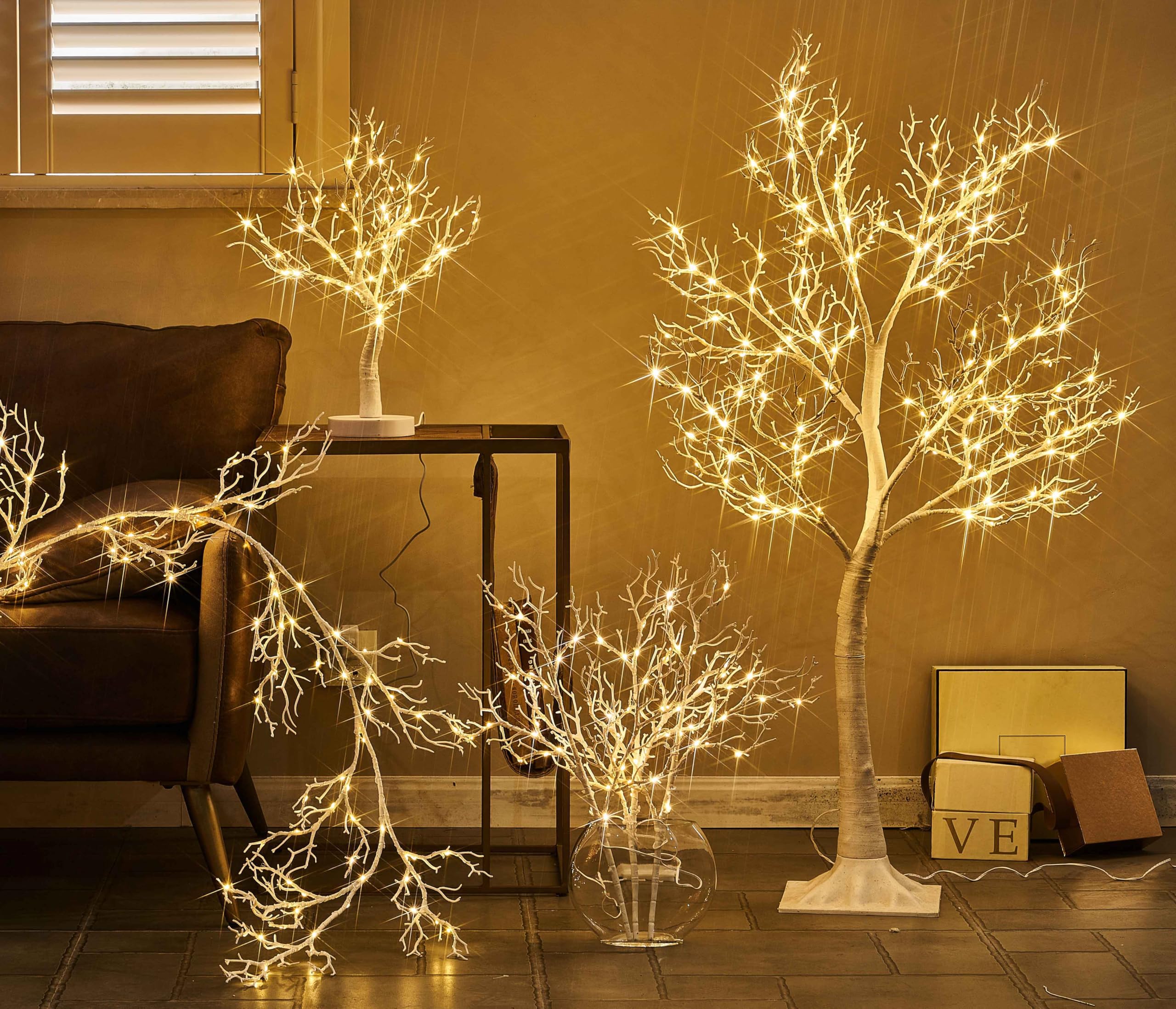 LITBLOOM 6FT LED Fairy Light Garland with Timer - 120 Battery Operated String Lights for Indoor/Outdoor Decor - Perfect for Christmas, Fireplace Mantle, Wedding, Party & Home Decoration