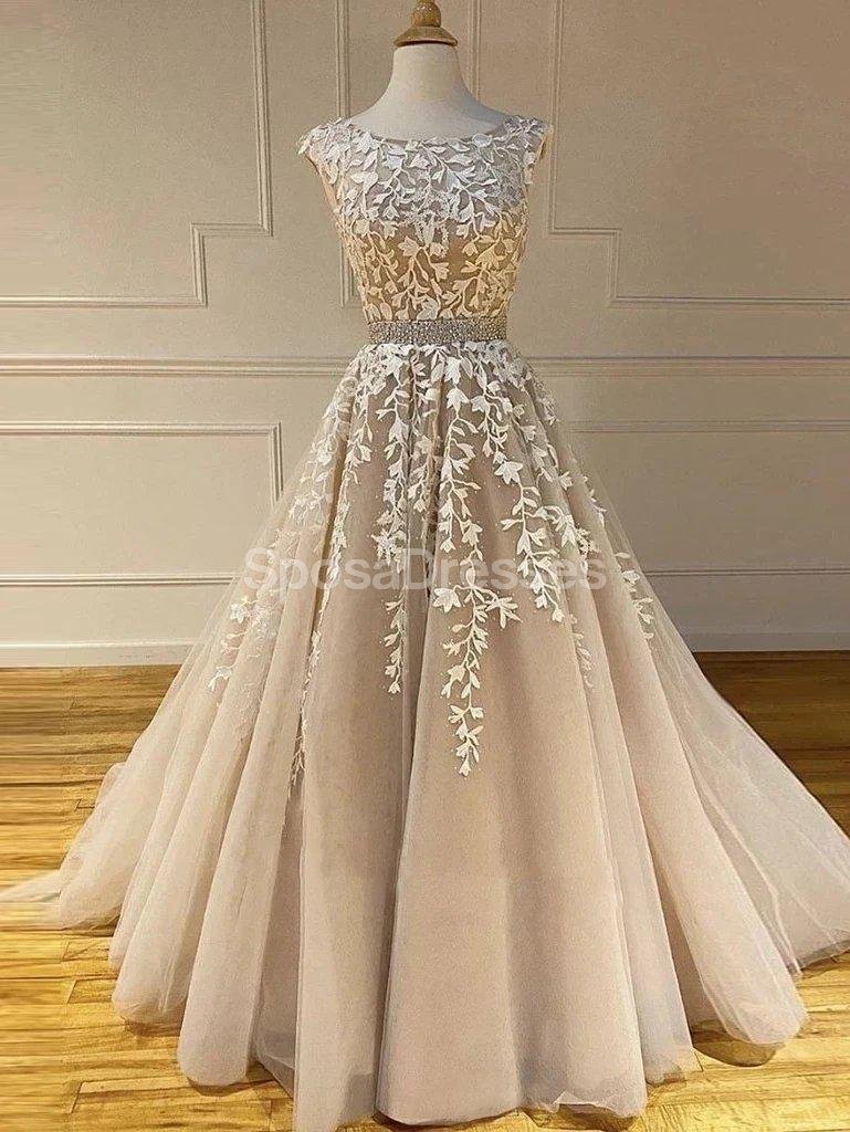 Elegant Lace Applique A-Line Evening Prom Dresses for Women - Formal Party Gowns for Homecoming, Ball & Special Occasions | Style 12274