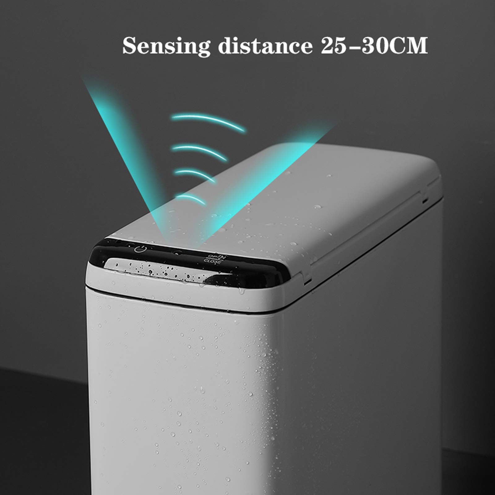 Smart Sensor Trash Can with Lid - 8L/2.1 Gallon Automatic Rechargeable Garbage Bin for Kitchen, Bathroom, Office - Hands-Free Motion Detection Waste Basket for Small Spaces & Eco-Friendly Homes