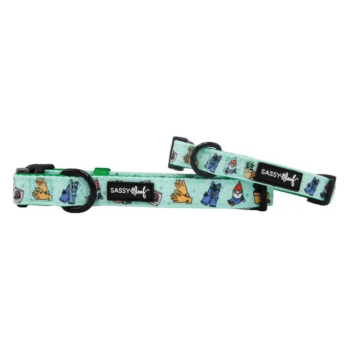 Chillin with My Gnomies Dog Collar - Cute Garden Gnome Pet Accessory for Small & Medium Dogs - Perfect for Outdoor Adventures & Playtime