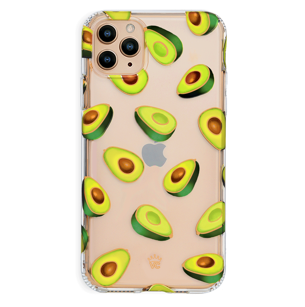 Premium Clear iPhone Case with Avocado Design - Slim Protective Cover for iPhone 12/13/14/15 Pro Max - Cute Eco-Friendly Phone Case for Women & Girls - Perfect for Everyday Use, Travel & Gifting