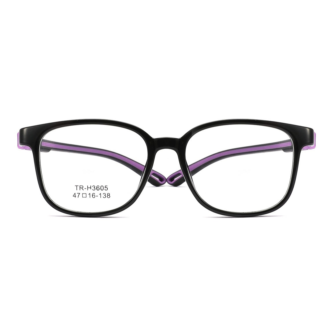 Square Kids Unbreakable Glasses TR 6805 - Shatterproof Eyewear for Boys & Girls Ages 7-12 - Perfect for School, Sports & Outdoor Activities