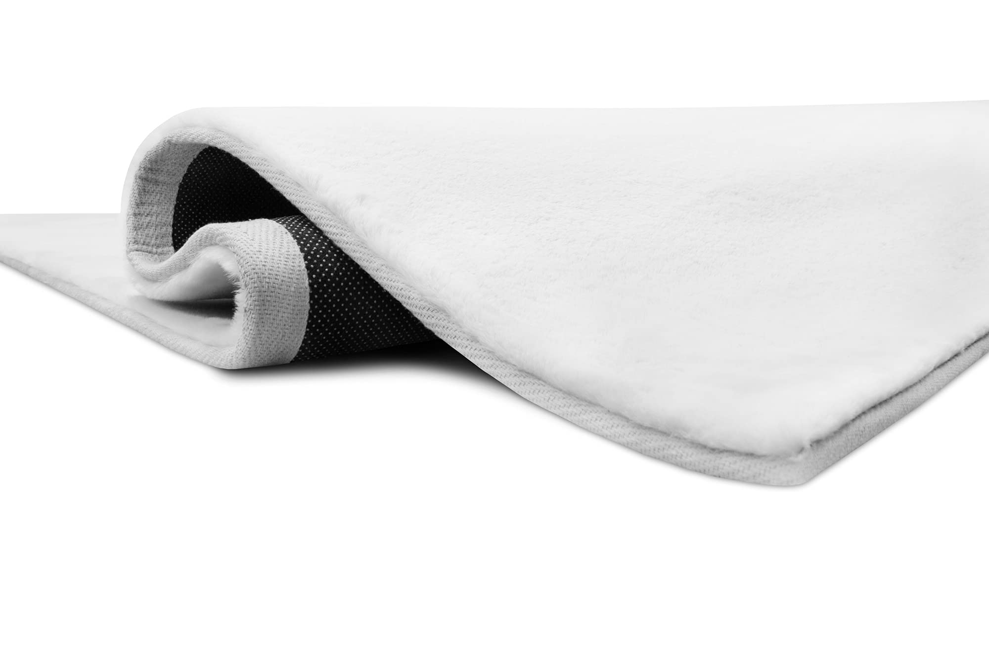Luxury Faux Fur Shaggy Area Rug 5x7 Feet - Soft Plush Non-Slip Living Room Carpet for Kids Room, Nursery & Modern Home Decor - Cozy Floor Mat for Bedroom, Lounge & Play Areas (White)