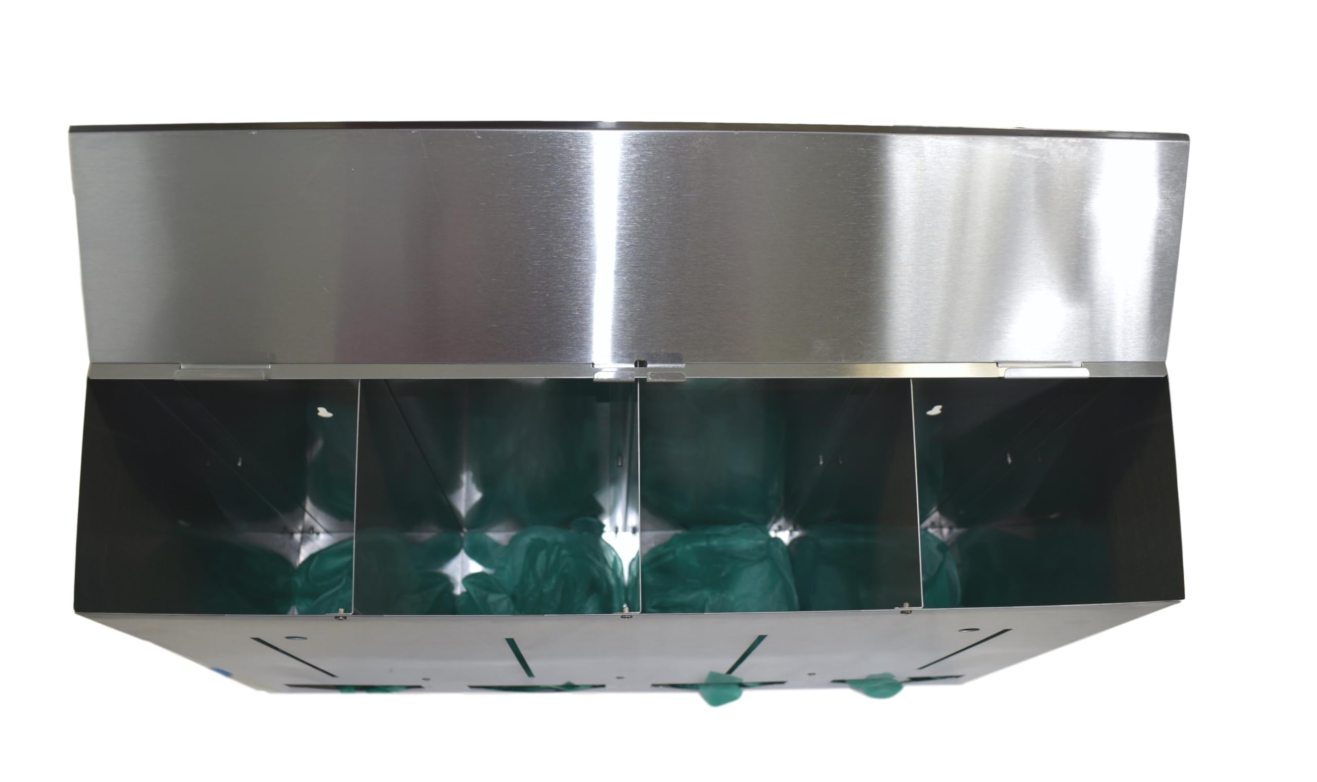 Omnimed Stainless Steel Bulk PPE Dispenser - Holds Gloves, Face Masks, Gowns & More (4-Pack) | Ideal for Hospitals, Clinics & Healthcare Facilities