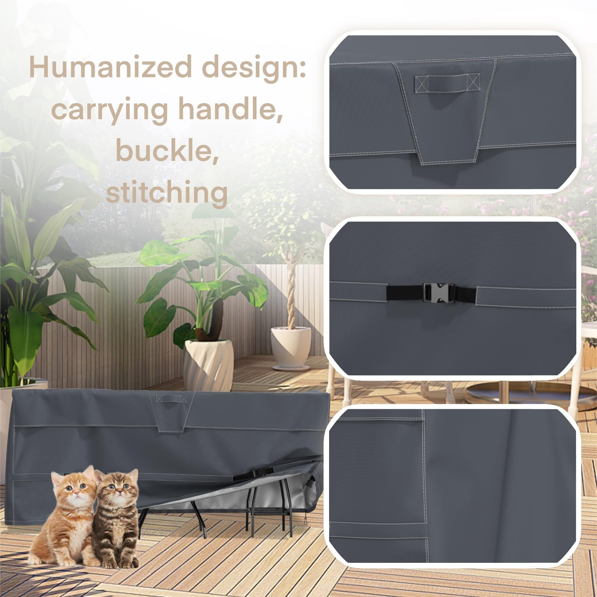 Heavy Duty Waterproof Outdoor Bistro Set Cover 69 Inch - All Weather Protection Patio Table Cover with Air Vent for Bar, Cafe & Garden Furniture (69