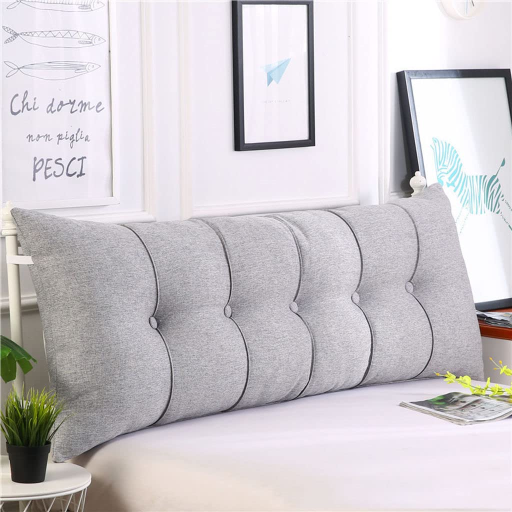**Triangular Wedge Pillow for Back Support - Soft Reading & Lumbar Cushion for Sofa, Bed, Office Chair - Gray (100x60x20cm) - Perfect for Reading, Relaxing & Pain Relief**
