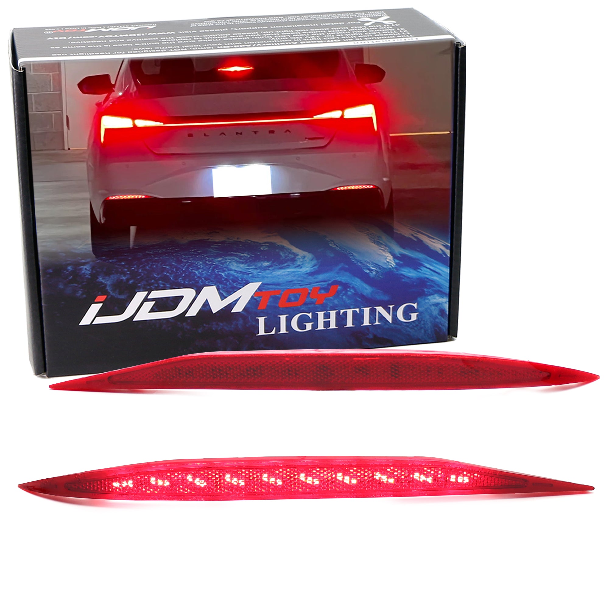 Full LED Bumper Reflector Brake & Sequential Turn Signal Lights for Hyundai Elantra 2021 2023 - Upgrade Your Car's Safety & Style for Night Driving & Daily Commute
