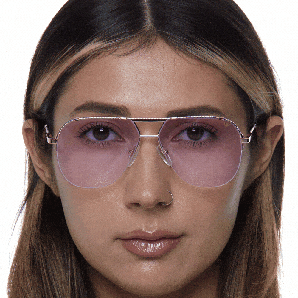 Blanco Half Rim Glasses Frame 24KT Gold & Rose Gold Two Tone Eyewear for Men & Women - Perfect for Reading, Fashion, and Everyday Wear