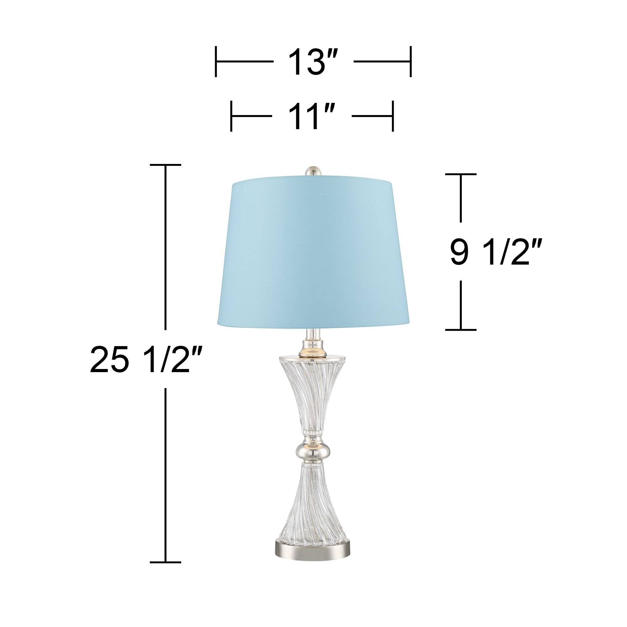 Regency Hill Luca Modern Table Lamps - Set of 2, 25.5