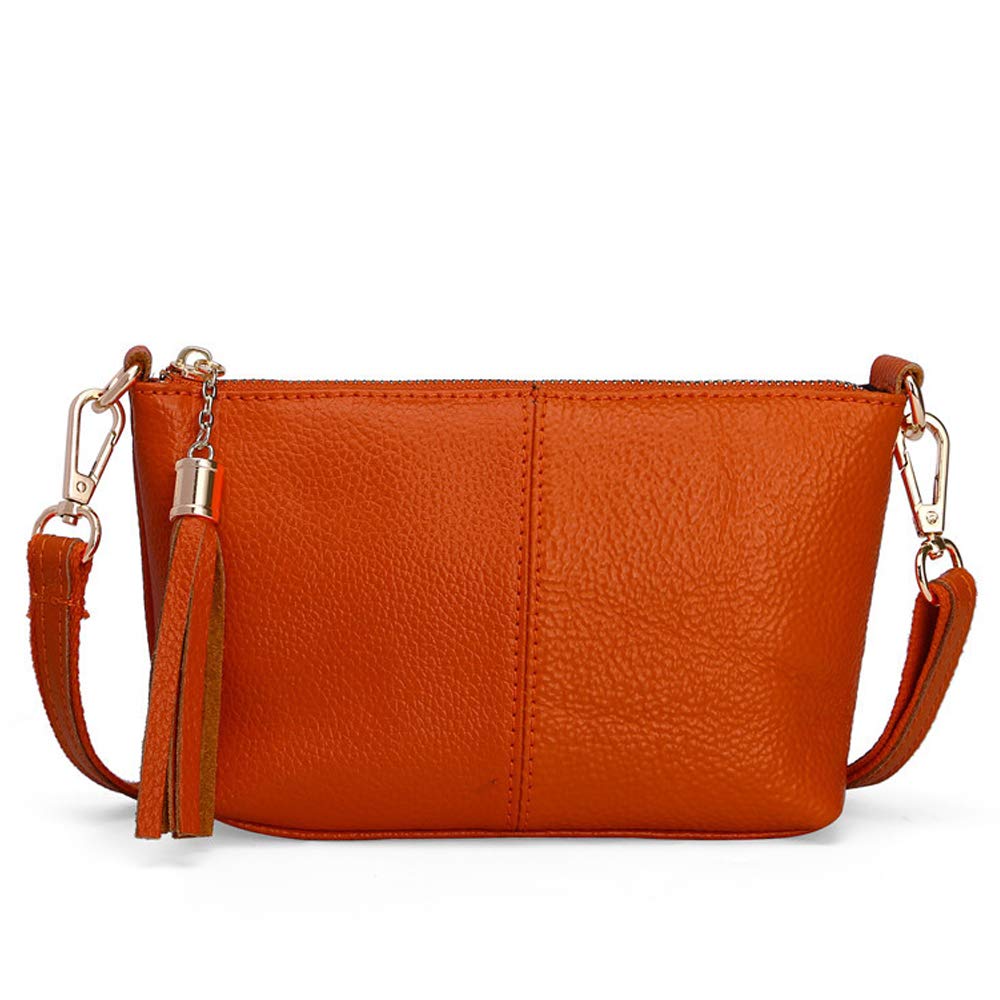 Stylish Women's Leather Messenger Bag - Small Crossbody Purse with Tassel & Phone Pocket - Perfect for Work, Travel & Everyday Use