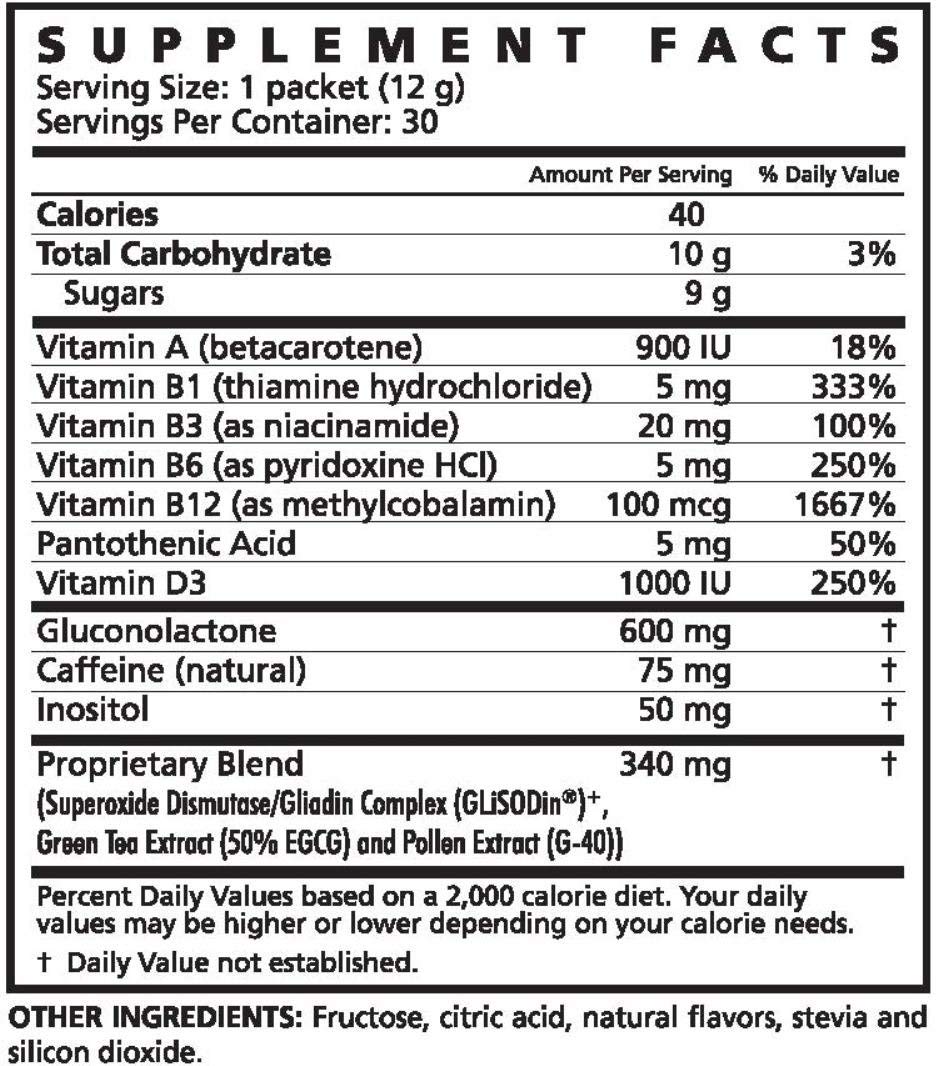 Projoba Pollen Burst Youngevity Energy Drink - 2 Boxes (60 Servings Total) - Natural Energy Booster for Workouts & Focus - Worldwide Shipping