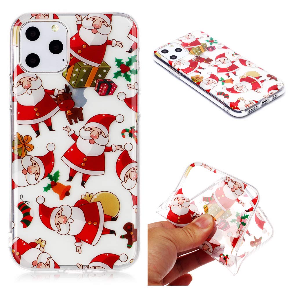 Christmas Themed Soft TPU Protective Case for iPhone 11/11 Pro Max/X/XS/XR - Dustproof & Scratchproof Holiday Design (Perfect for Christmas Gifts & Winter Festivities)