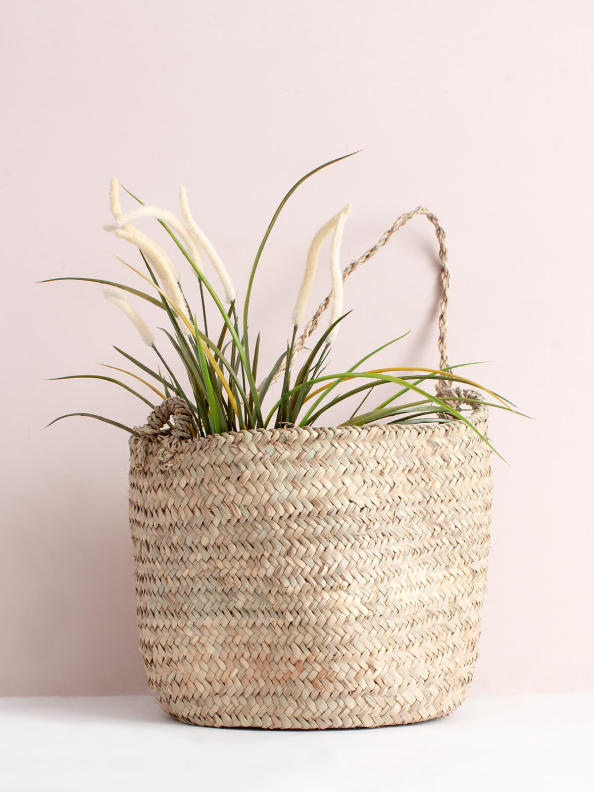 Handwoven Moroccan Beldi Hanging Baskets - Natural Fiber Storage & Decor for Boho Home, Kitchen, Bathroom & Wall Organization