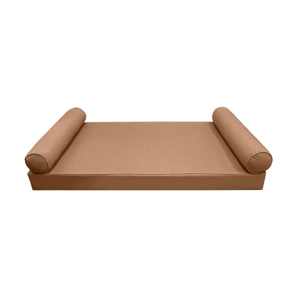 Prolinemax Outdoor Daybed Slipcover with Pipe Trim - Twin XL Size (AD104) | Waterproof & UV Resistant Mattress & Bolster Pillow Covers | Perfect for Patio, Poolside & Garden Furniture Protection