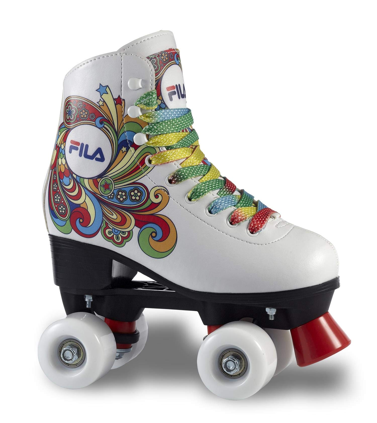 Fila Women's Retro Roller Skates - Lightweight High Top Quad Roller Skates for Women, Comfortable & Durable for Outdoor & Indoor Skating, Rink, Fitness & Fun