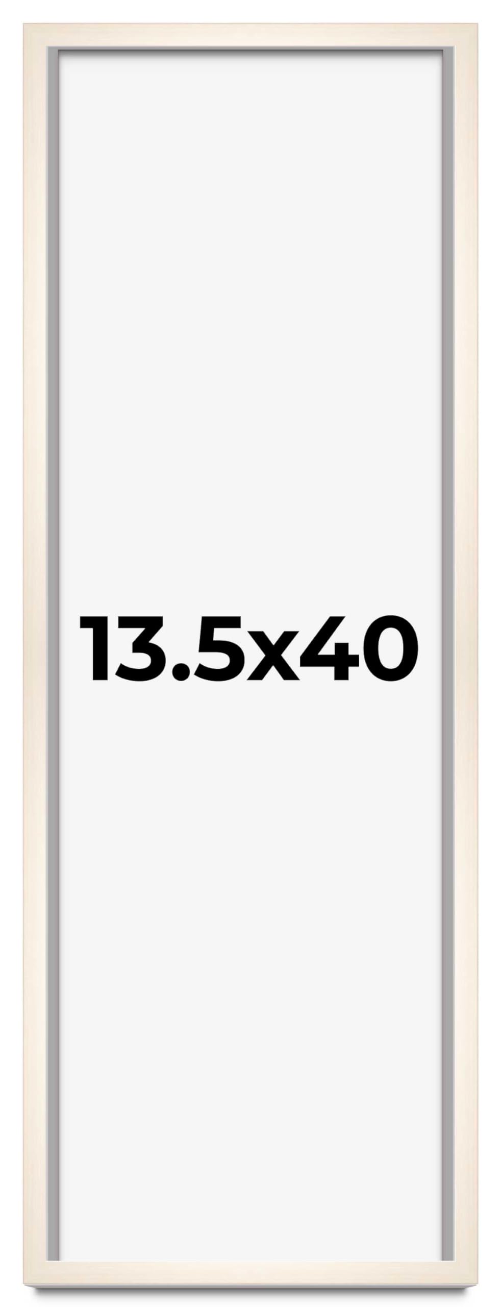 CountryArtHouse 13.5x40 Whitewashed Solid Wood Picture Frame with 0.8125