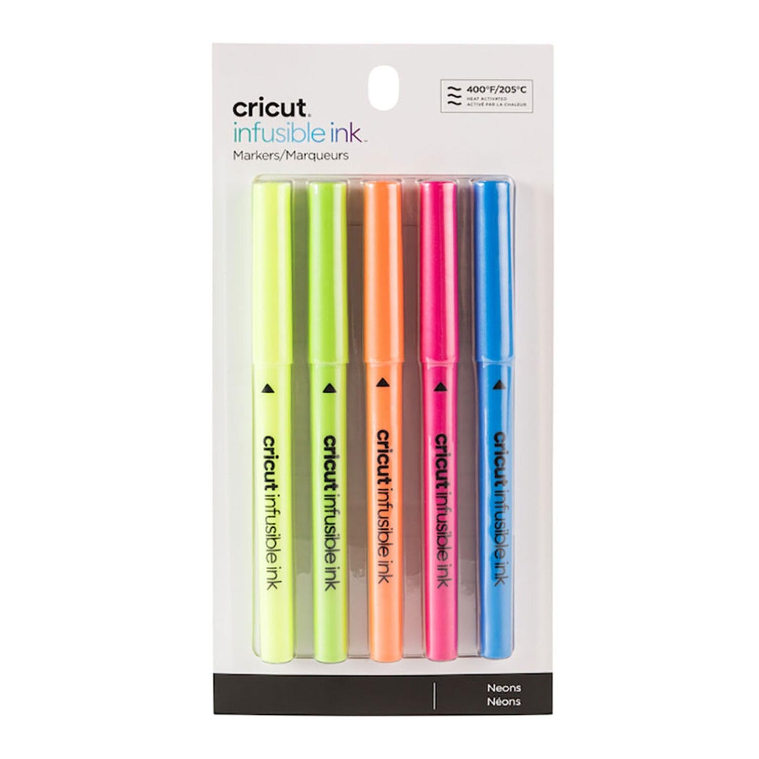 Cricut Infusible Ink Pens - Neon Fine-Point Markers (0.4mm) 5-Pack for DIY Crafts, T-Shirts, Mugs & Heat Transfer Projects - Perfect for Cricut Machines & Sublimation Projects