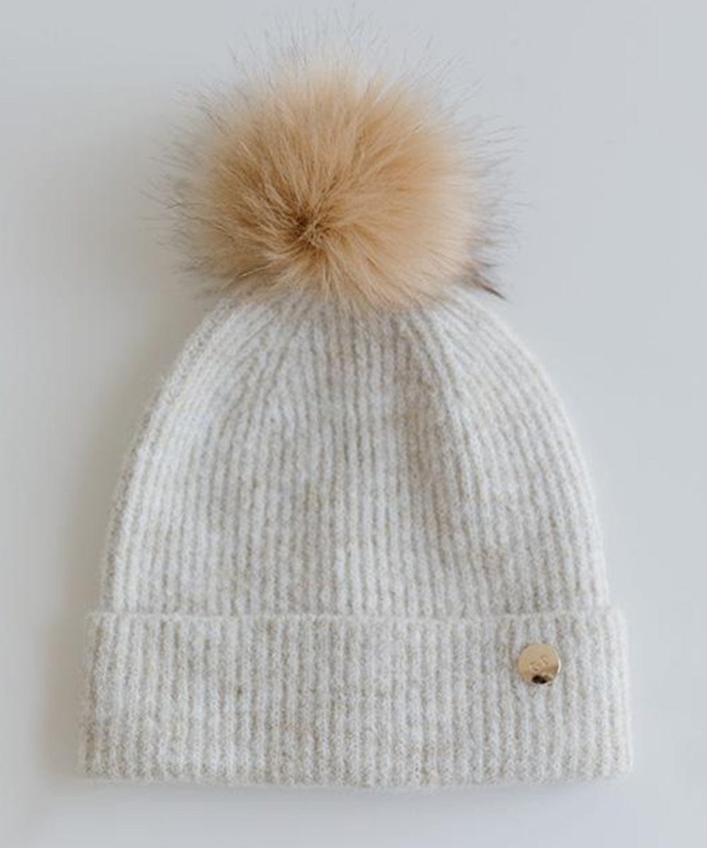 Milo Kids Pom Beanie - Soft Winter Hat for Boys & Girls - Warm Knit Beanie with Faux Fur Pom Pom - Perfect for Snow Play, Outdoor Activities & Cold Weather Fashion