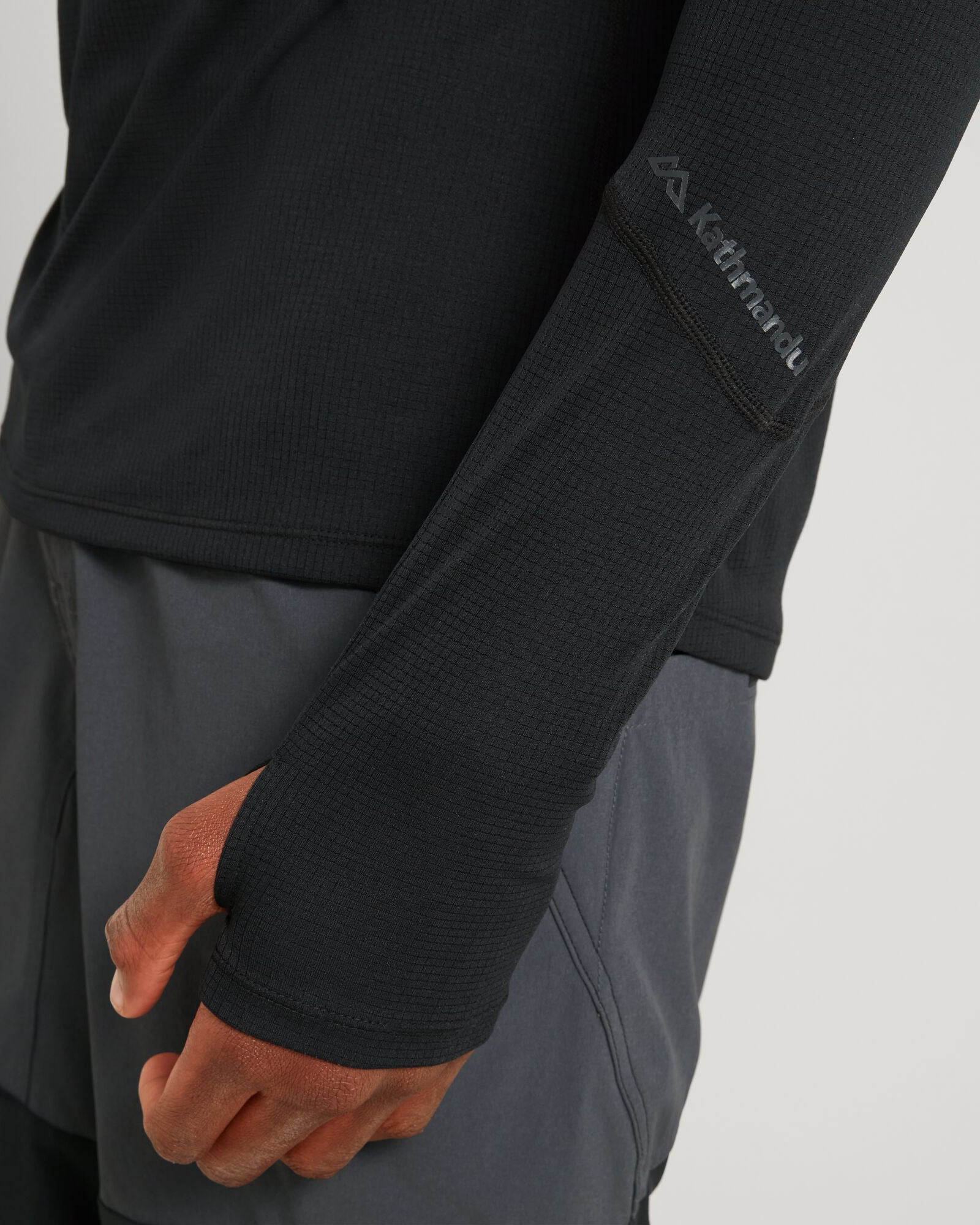 KMDAction Men's Long Sleeve Quarter Zip Pullover Shirt - Black - Perfect for Outdoor Hiking, Golf & Casual Wear