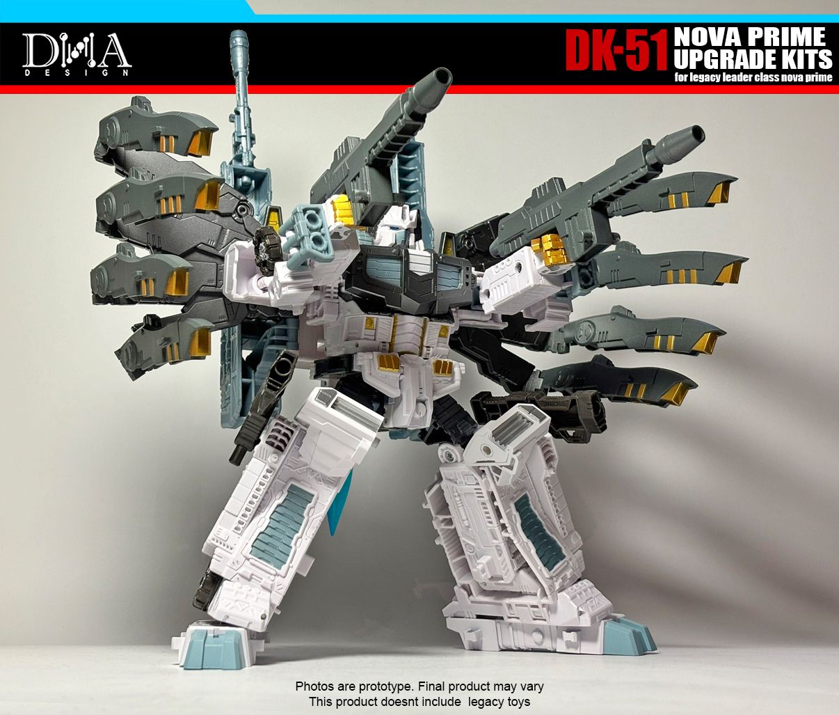 DNA Design DK 51 Upgrade Kit for Nova Prime - Transformers Action Figure Parts - Perfect for Collectors & Custom Builders - Enhance Your Nova Prime Figure Display & Play Experience