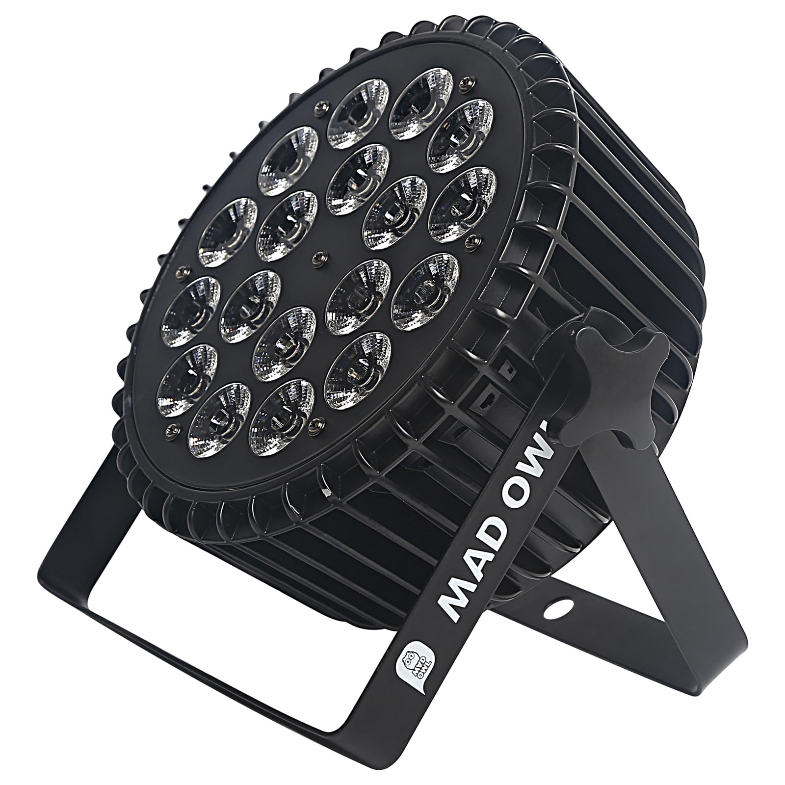 18x12W LED RGBW Par Can Lights - 4-in-1 DMX Stage Wash Light with Sound Activation | Professional DJ Uplighting for Weddings, Parties & Disco Events