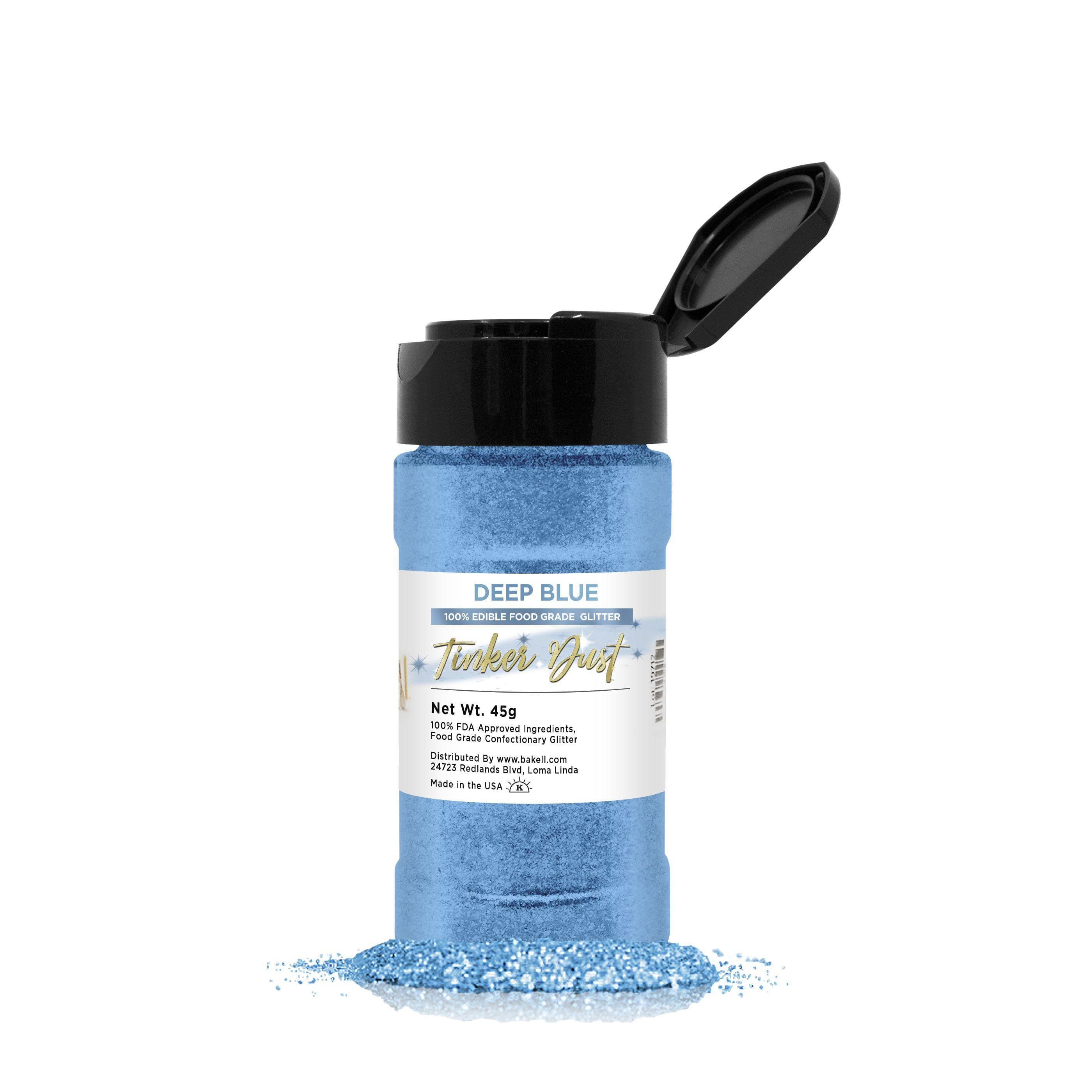 Deep Blue Tinker Dust® Glitter | 45g Shaker Bottle | Premium Cosmetic Glitter for Nails, Body Art, DIY Crafts & Party Decorations