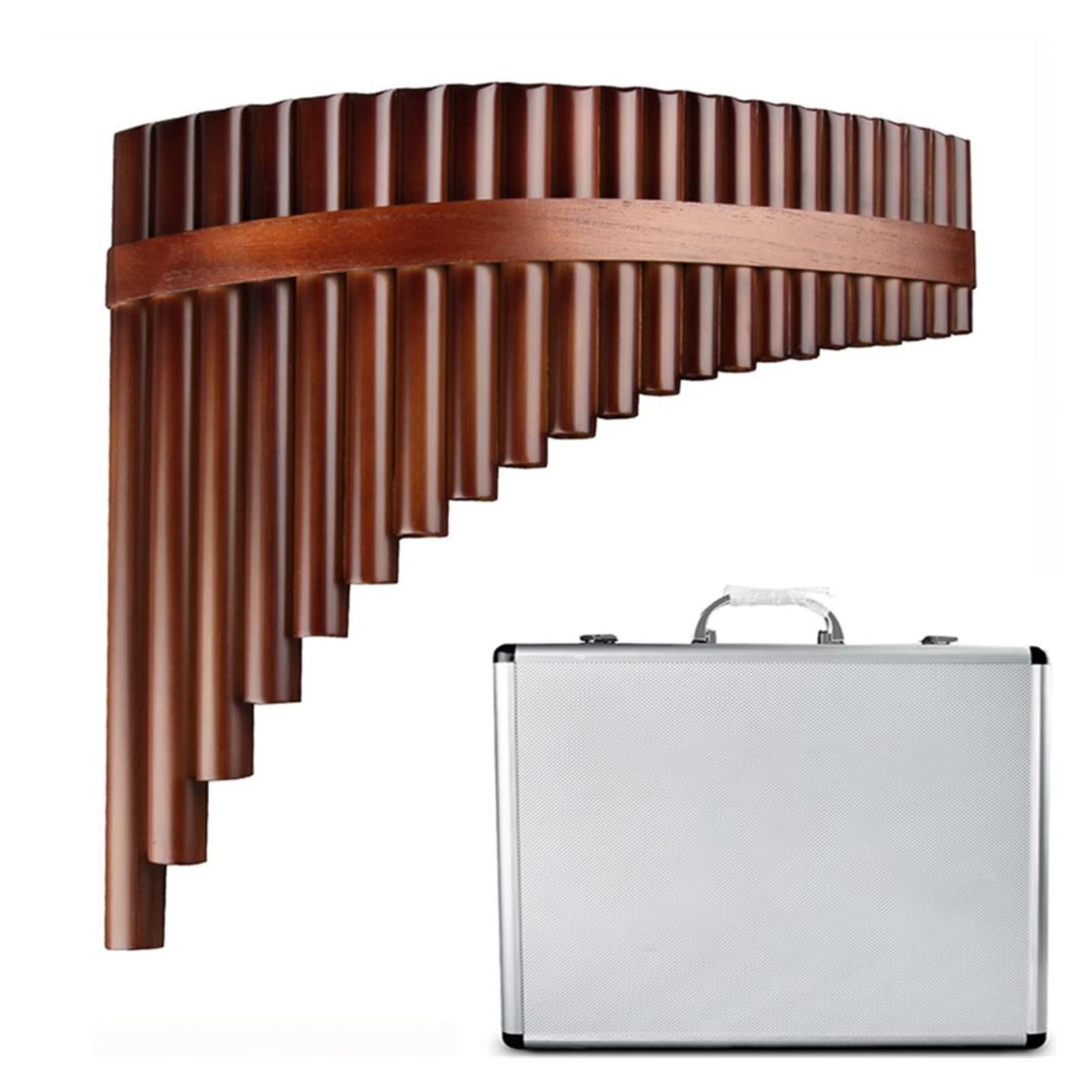 Professional 22-Pipe Wooden Pan Flute in G Key - High Quality Bamboo Panpipe for Musicians & Beginners | Perfect for Live Performances, Studio Recording & Music Therapy (Right-Hand Version with Gift Box)