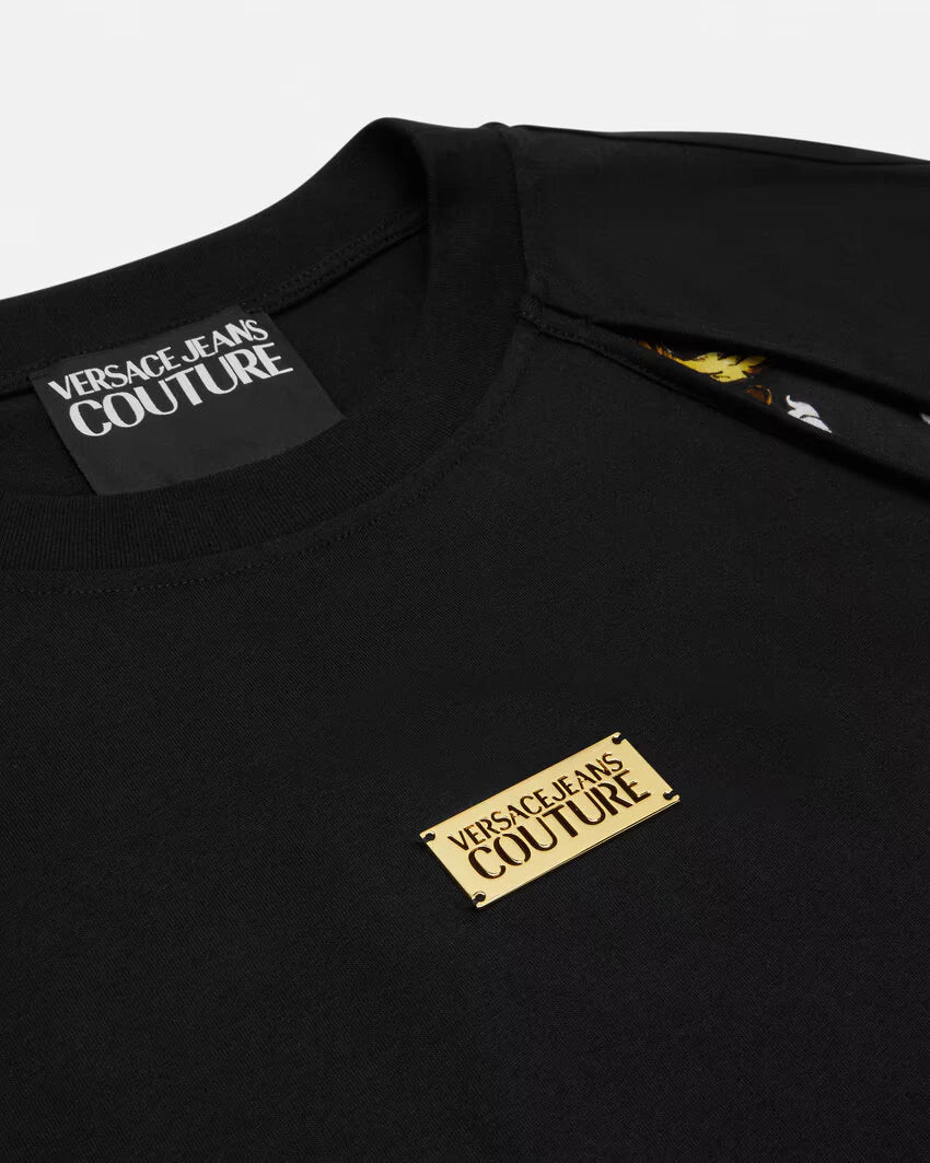 Versace Jeans Couture Contrast Barocco Regular Fit T-Shirt for Men | Stylish Casual Wear for Parties, Dates & Everyday Outfits
