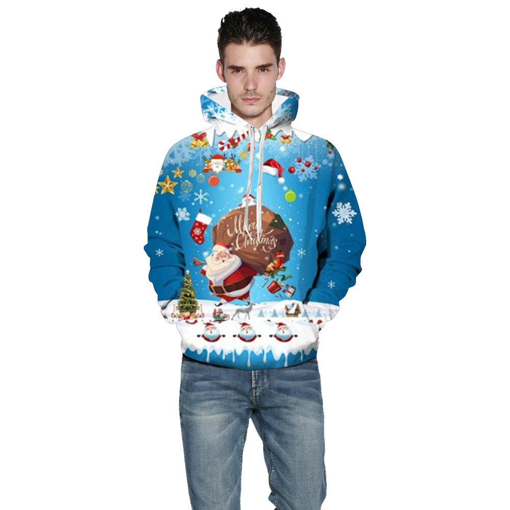 3D Digital Printed Christmas Pullover Hoodie - Festive Holiday Sweatshirt for Men & Women - Perfect for Xmas Parties, Gifts & Winter Outfits