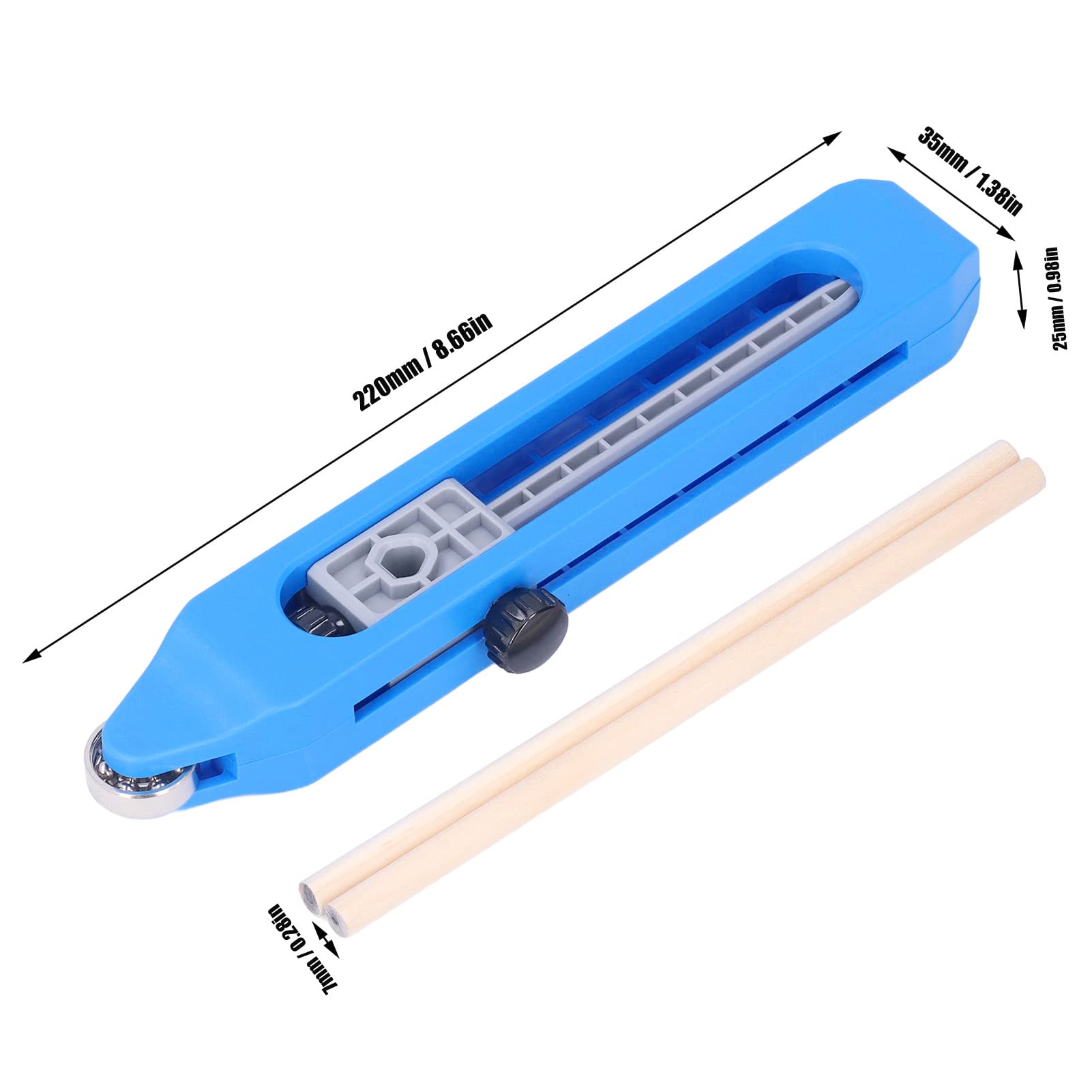 Contour Gauge Tool - 10 Inch Irregular Shape Duplicator for Woodworking, Metalworking & DIY Projects | Perfect for Measuring & Transferring Curves on Wood, Tiles & Pipes (Includes Pencil Holder)