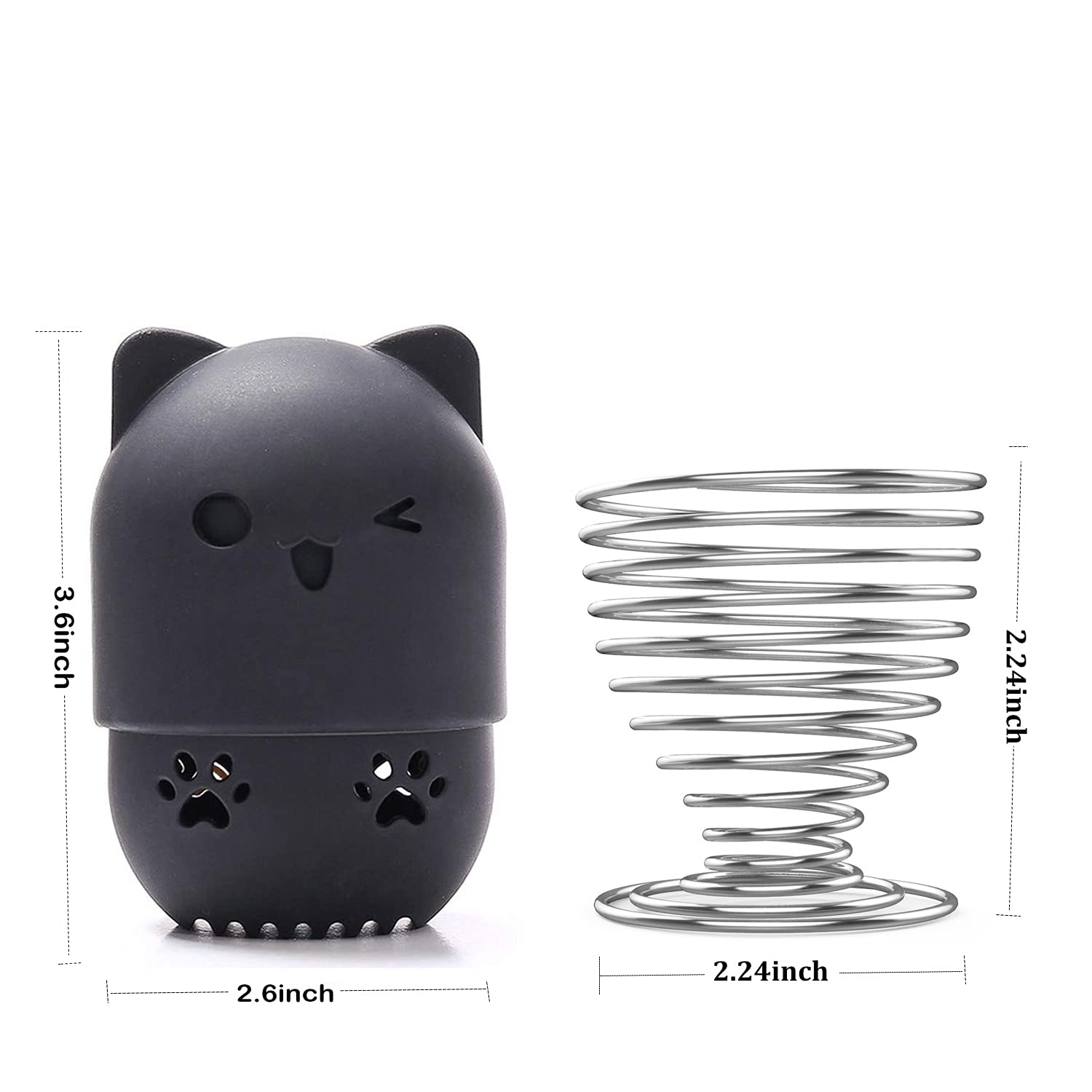 Premium Makeup Sponge Holder & Blender Travel Case - Black & Silver | Beauty Sponge Drying Stand & Storage Container | Perfect for Travel, Home Vanity & Professional Makeup Artists